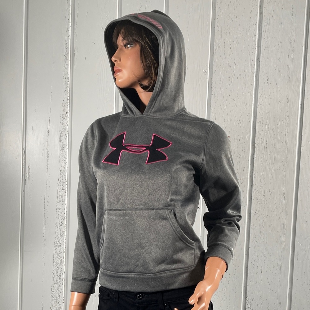 *Under  Armour Youth Girl Big Logo  Hoodie Sz M